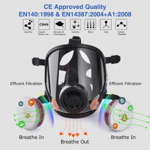 Wholesale ABS Frame GB2890 EN140 Chemical Cartridge Respirator For Spraying Pesticides Anti Fog Impact Anti UV from china suppliers