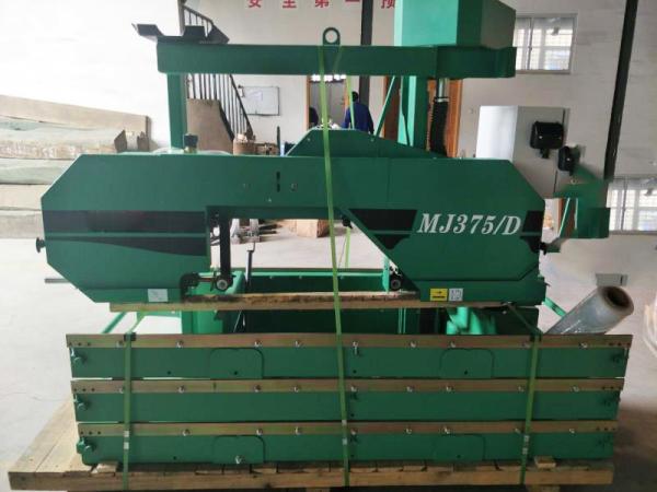 MF375/D Electric Type Automatic Horizontal Band Sawmill For Wood Cutting High