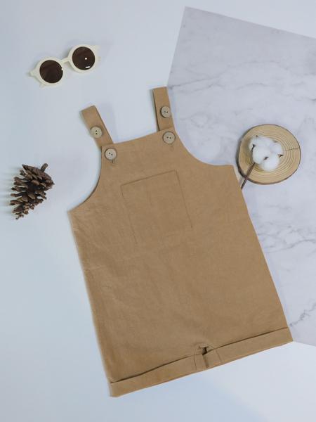 100% Linen New Born Adjustable Straps Overalls Dungaree One piece Fashion Baby