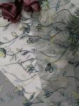 Small Scale Flower Lace Tulle Colored Embroidery Fabric Lady Dress Textile
