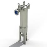 62KG Stainless Steel Bag Filter Housing Top Entering Type for Food Industry