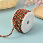 3 Strands 2mm-10mm Polyester Nylon Rope Gold Thread Mixed For Bracelet