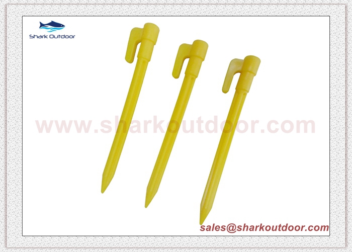 Hot selling lightweight plastic tent peg for softer ground 6 in.