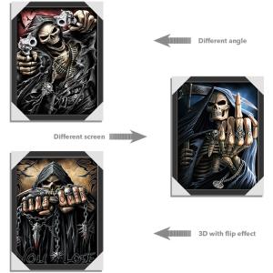 Wholesale 3 Different Images Of Grim Ripper Lenticular Flip With 30x40cm For House Decoration from china suppliers