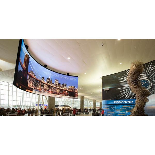 HD P4 Curved Design SMD Shopping Mall LED Display Long Life Time