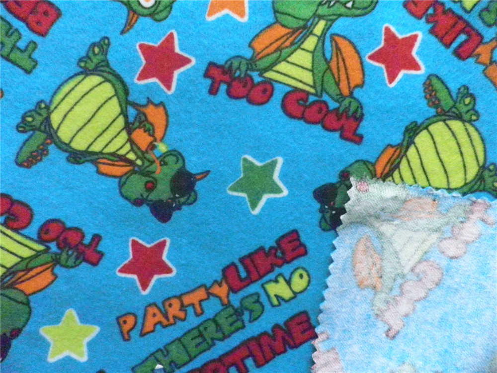 Children'S Pajamas 100% Cotton Printed Flannel Fabric 150gsm