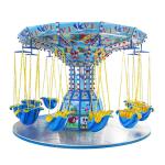 12 Riders Kids Amusement Ride / Adventure Park Rides Flying Chair Ride