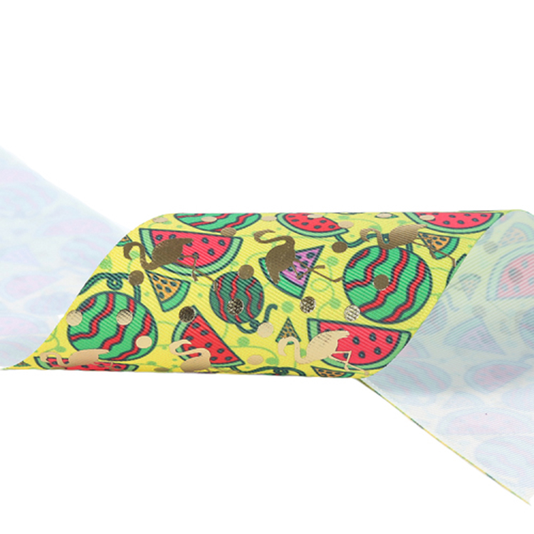 Ecofriendly Print Grosgrain Grossgrain 12 Inch Hot Stamping Foil Ribbon Personailzed