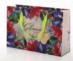 Customized Recycle Promotion Popular Colorful Flower Gift Paper Bag