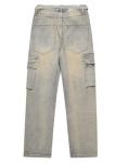 Custom Clothing Manufacturers Men'S Multi Pocket Jeans Washed Distressed Loose