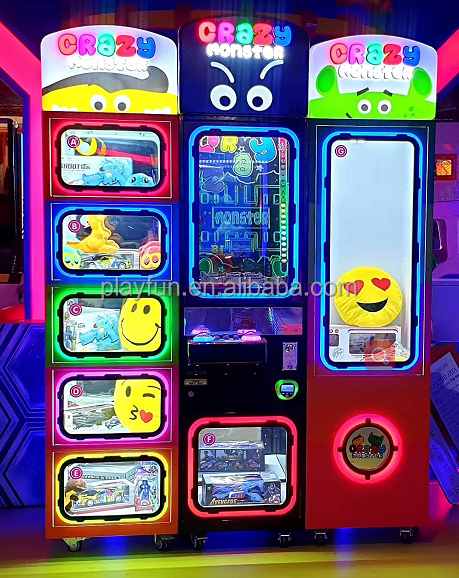 Latest Hot Selling Coin-operated Kids Aldults Shopping Mall Carnival Snack Man 6 Box Bill Acceptor Present Gift Vending Machine