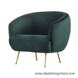 Wholesale Living Room 810mm Velvet Single Seater Sofa Chair With Stainless Steel Leg from china suppliers