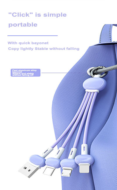 Usb 2.0 Type C Cable Keychain Data Cable Liquid Silicone 13cm Android 8pin