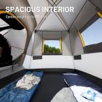 Outdoor 3.05*2.44*2.18M Easy Setup Khaki Polyester Fiberglass SUV Camping Tent