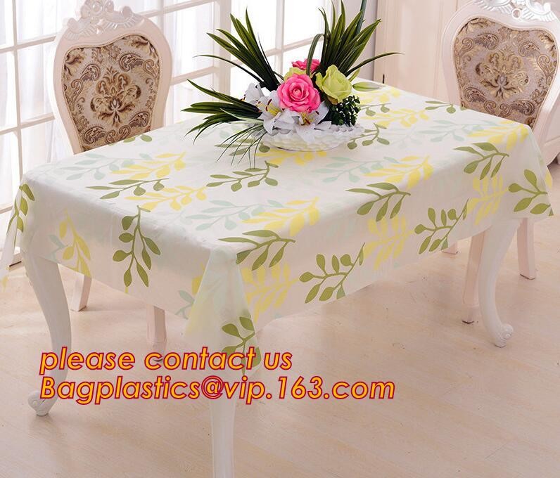 DIY Round PVC Table Cover Protector Desk Mat Table Cloth Pvc Transparent,stamping table cloth plaid PVC table cover
