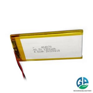 Wholesale High Discharge Rate Battery 30CMax60C Rechargeable 1300 Mah Lithium Ion Battery 404070 4.81wh 3.7v Lipo Battery from china suppliers