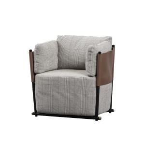 Wholesale Nordic Single Sofa Chair Modern Leisure Fabric Stainless Steel from china suppliers