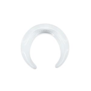 Wholesale Leather Hoops Gauged Ear Jewelry Clear Acrylic Horn Shape Design from china suppliers