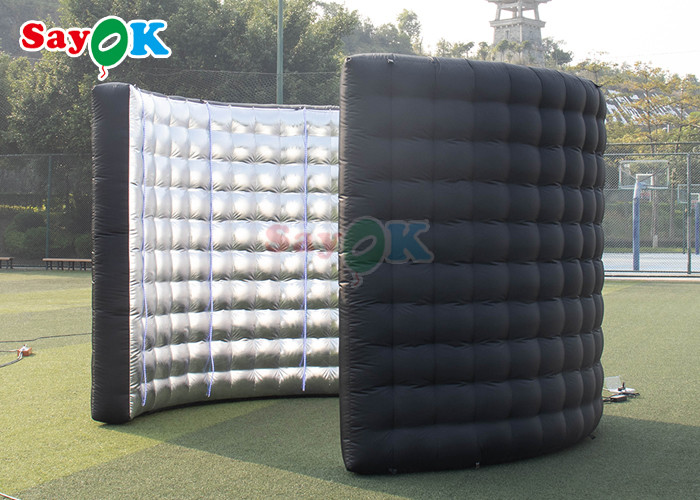 Automatic Inflatable 360 Photo Booth Wall Wedding Party Enclosure Backdrop With Led Light