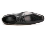 Lace - Up Mens Leather Dress Shoes Waterproof British Style Mens Black Brogue