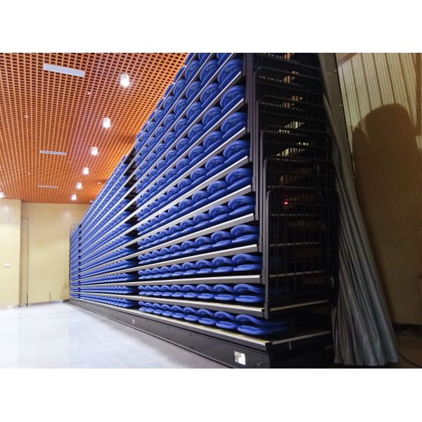Customized Size Retractable Bleacher Seating with Integrated Writing Board and 5-Year Warranty