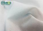 White Polyester Woven Fusible Interlining / Twill Woven Fusible Interfacing