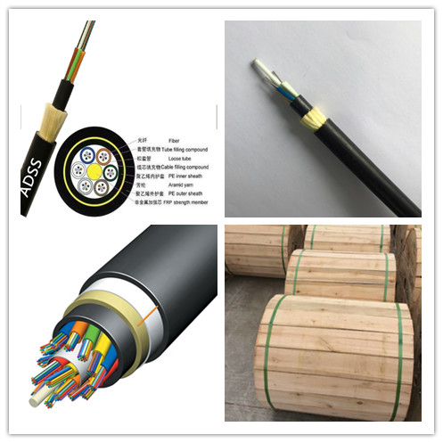 Double Jacket G652D 100m Span 96 Core ADSS Fiber Optic Cable