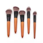 Plastic Handle 15Pcs Facial Makeup Brushes Vegan Animal Hair For Beginner