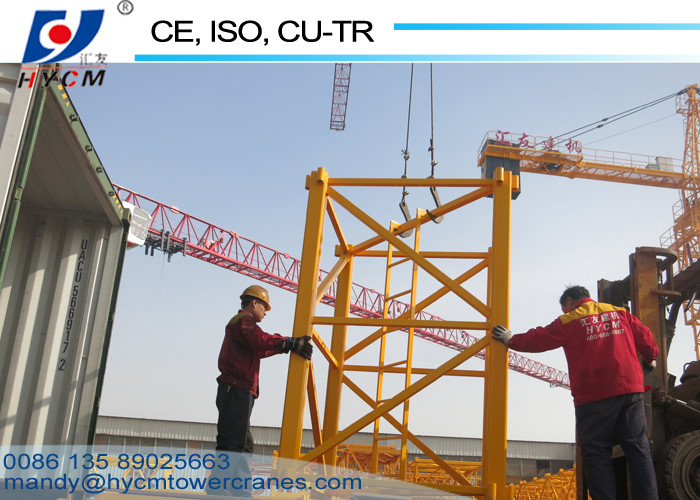 150m Tower Crane Lifting Height Top Slewing Crane 1600*1600*2500mm Block Mast Topless Tower Cranes