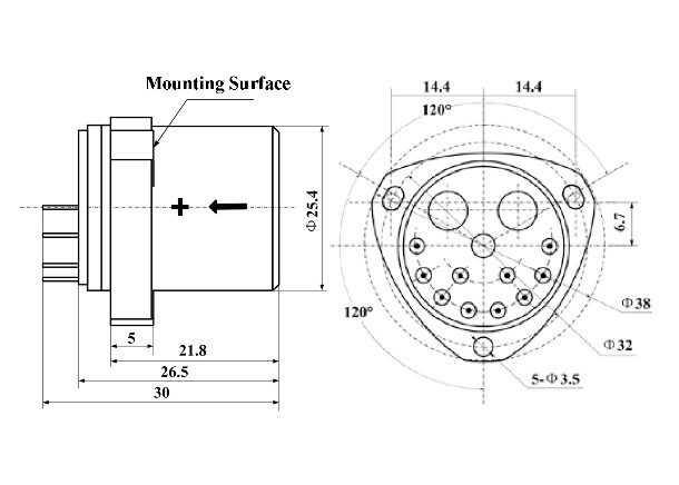 Scale Factor 1.2 ~ 1.6mA/g Accelerometer Sensor for Temperature Sensitivity ≤30ppm/°C~≤80ppm/°C