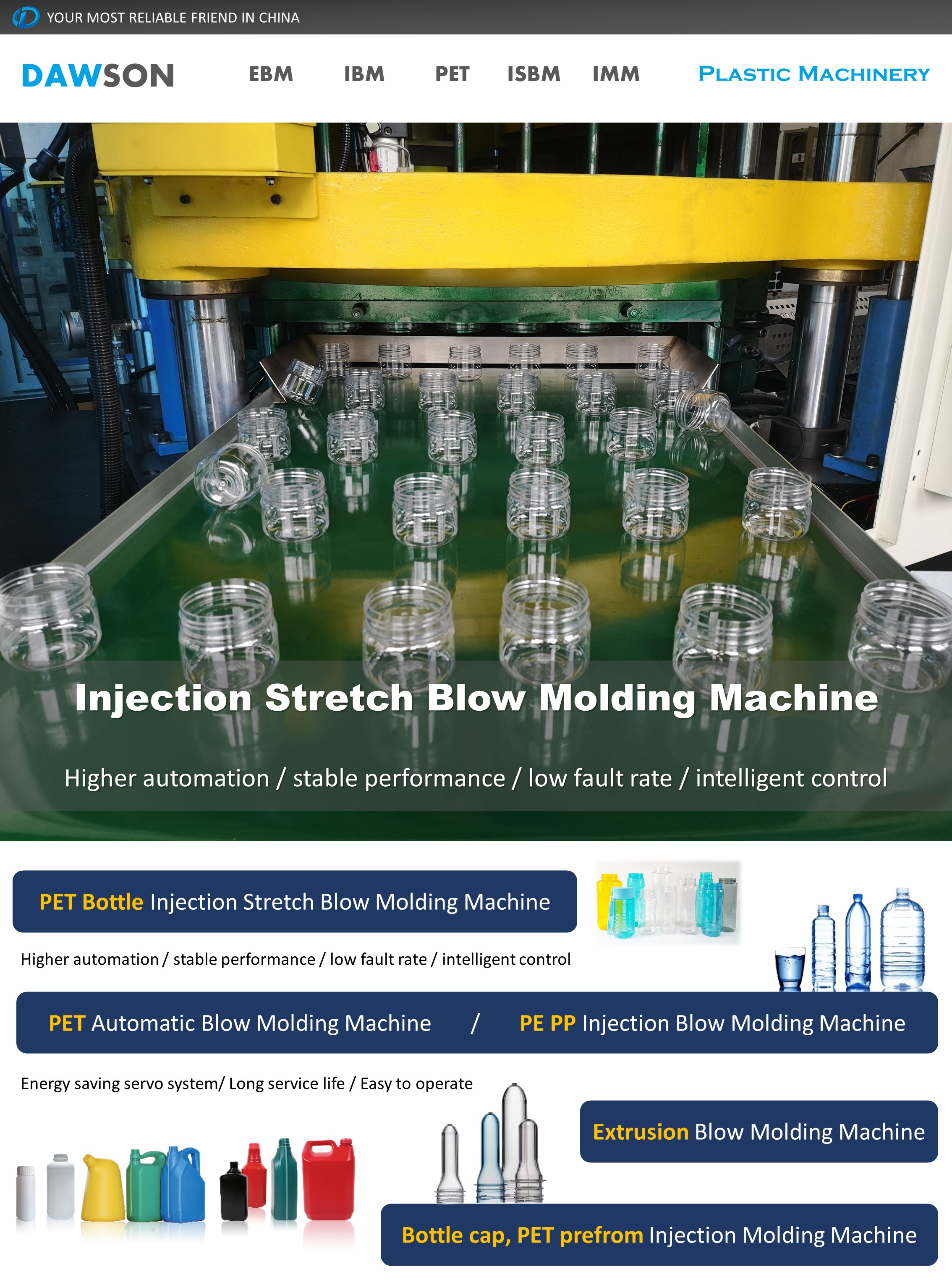 One Step Injection Blow Molding Machine For PET Pesticide Bottle