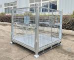 Welded Metal Stillage Pallet Cage With Mesh Sides And Sheet Steel Base
