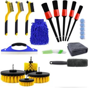 Wholesale PP Intrior Exterior Interior Car Detailing Brush Kit 23 PCS from china suppliers