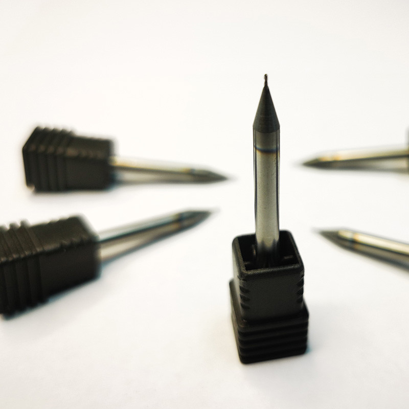 Tungsten Carbide Micro 2 Flute Ball Nose End Mill 0.3mm Hrc55