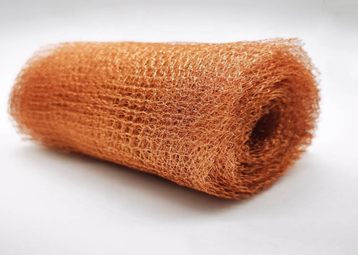 0.23mm 99.9% Copper Knitted Mesh Roll For Distillation Column Packing