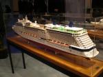 Professional Wooden Model Boats Celebrity Infinity Cruise Ship Shaped , Solid