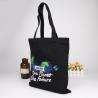 Buy cheap Black And White Reusable Shopping Bags Standard Size Tote Carry Canvas Cotton from wholesalers