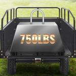 Steel Structure Lawn Tractor Tiller Trailer Garden Dump Truck Steel ATV Dump