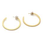 Contemporary 925 Sterling Silver 18K Gold Hoop Earrings With Customer's Logo 30