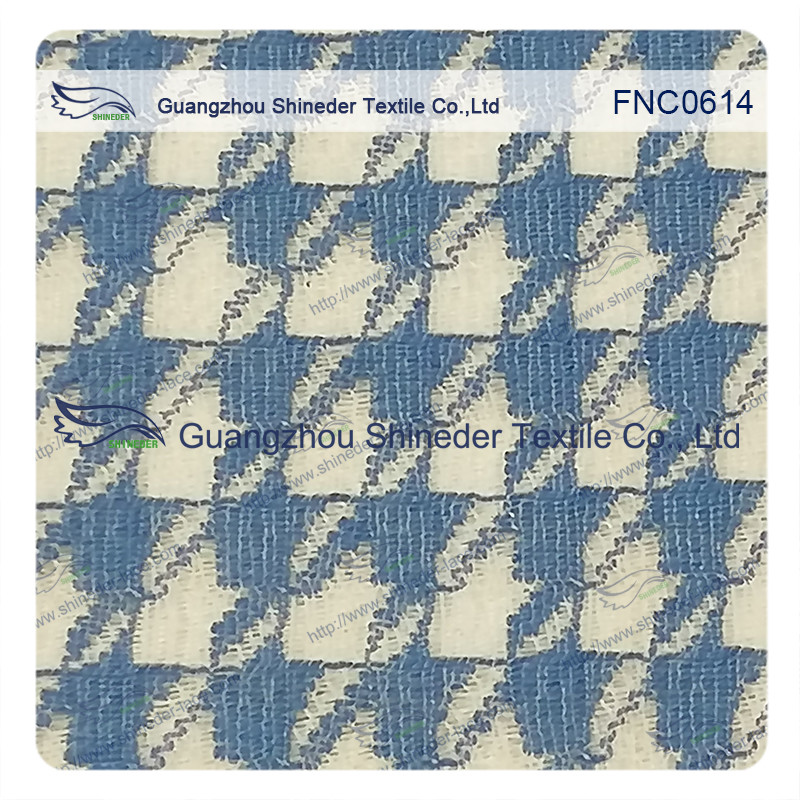 Classic Houndstooth Irregular 42% Nylon 58% Cotton Fabric for casual wear