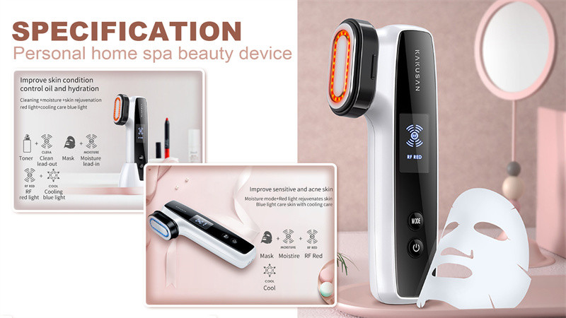 ML03B Ems Led Light Therapy Facial Cleansing Skin Tightening Radio Frequency Machine