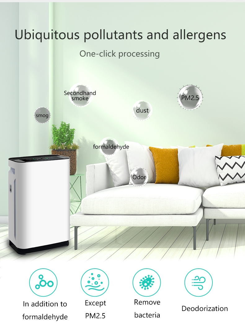 Homefish H12 H13 Hepa Filter Humidifying Air Purifier 330M3/H
