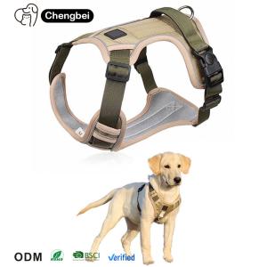 Wholesale Reflective Breathable No Pull Dog Vest Harness Black Oxford Cloth from china suppliers