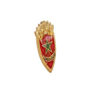 Wholesale Die Cast Copper Brass Plated Police Metal Badge Five Pointed Star Shape from china suppliers