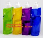 Collapsible Sports Water Bottle 3 Pack, Foldable Leak Proof Travel Bottles for