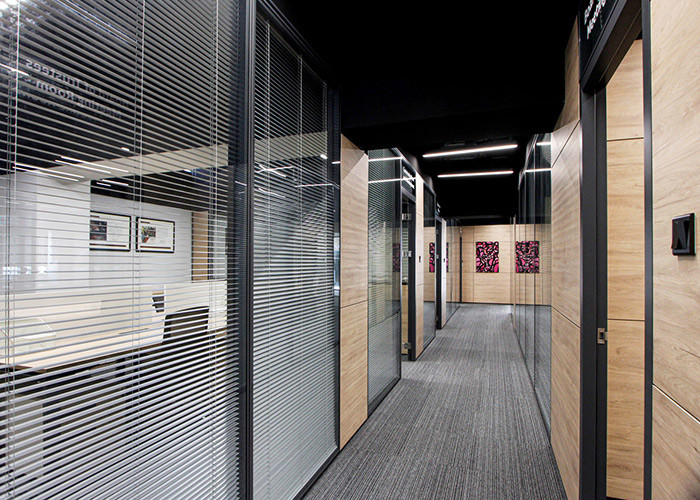 Premium Partition Wall System Double Glass With Blinds Innovation Meets Elegance