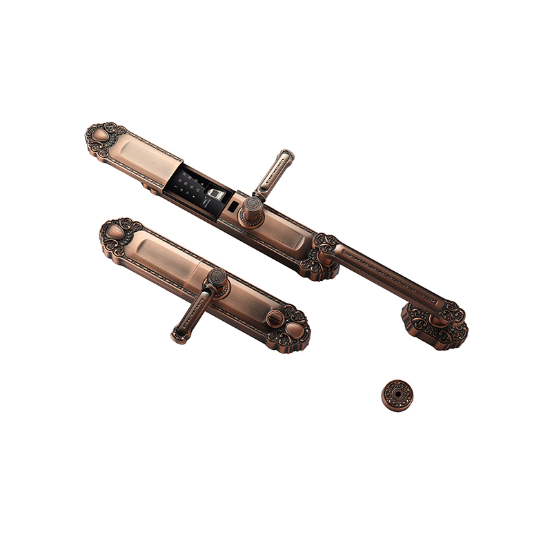 Red Bronze Automatic Fingerprint Door Lock Zinc Alloy App Door Lock