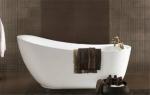Oval Shape Acrylic Massage Bathtub Size 1700*750*760mm With Gold Shower Faucet