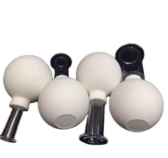 4 Pieces Glass Cupping Set Glass Silicone Cupping Cups Massage Vacuum Suction