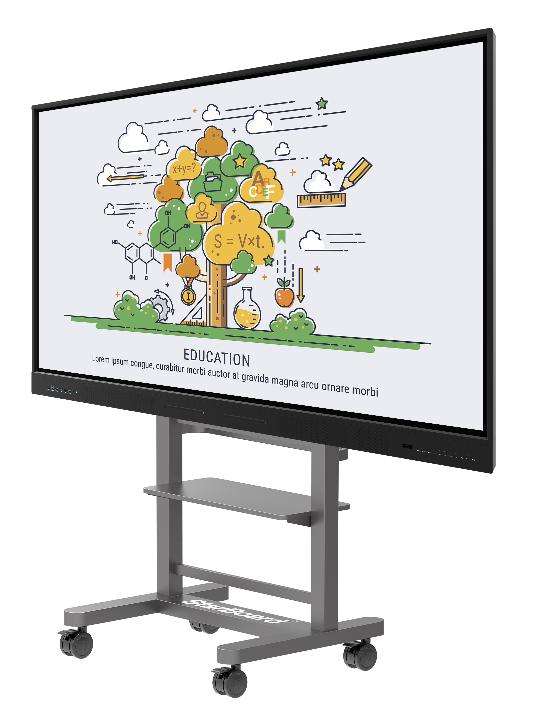 75 Inch Intelligent Blackboard LCD Smart Whiteboard For Conference Education